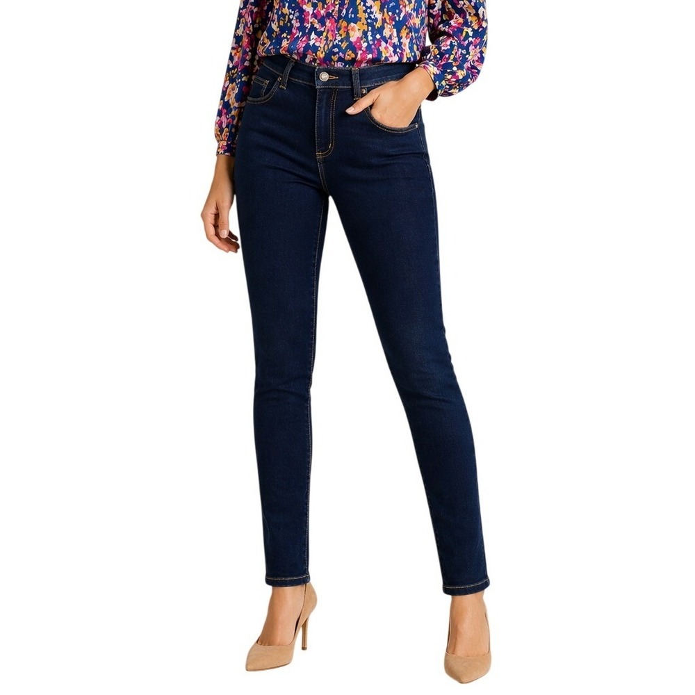 Michael Kors Izzy Skinny Jeans Womens 4 Dark‎ Wash Denim Stretch MK Logo